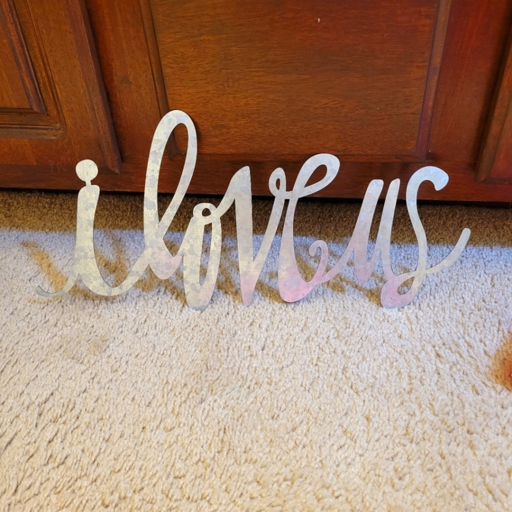 🛍5 for $25/I Love Us Galvanized Metal Wall Decor